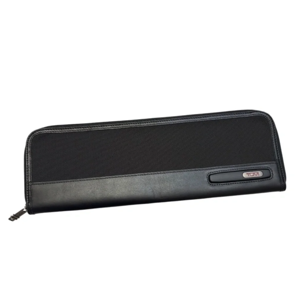 TUMI black zippered travel organizer / document holder